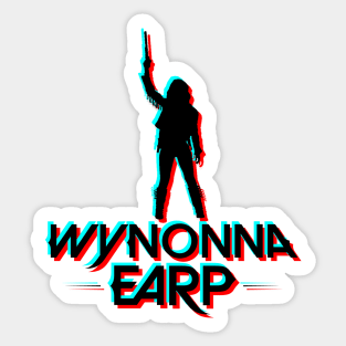 Wynonna Earp Retro Glitch - Black Sticker